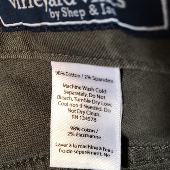 Vineyard Vines Martha’s Vineyard deep grey 5 pocket cotton/spandex pants - Picture 3 of 8